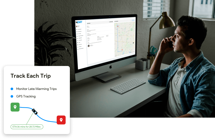 Monitor the status of the trips from a dashboard